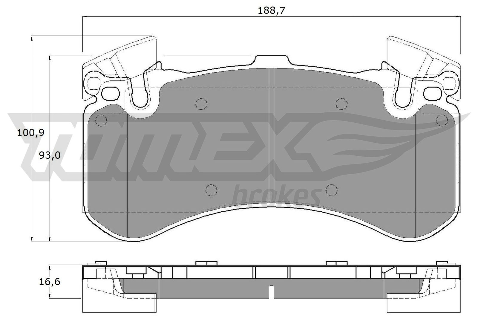 Sada brzdových platničiek kotúčovej brzdy TOMEX Brakes